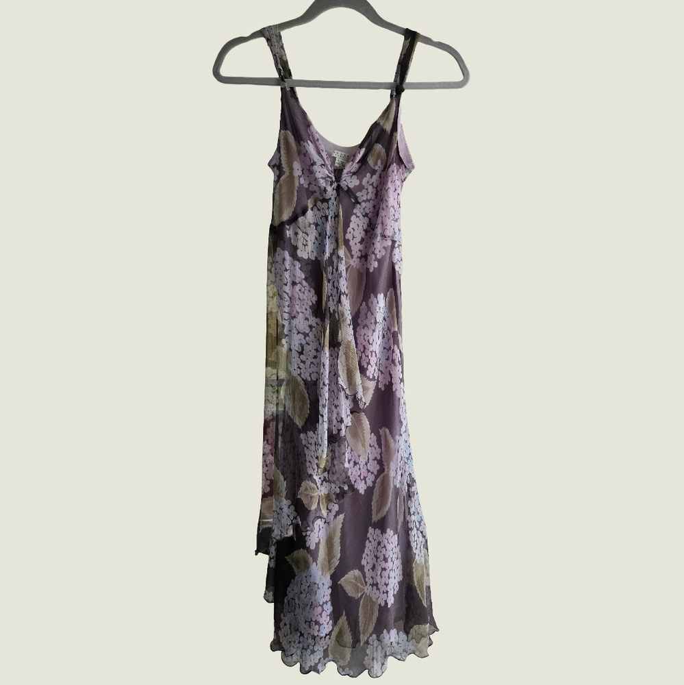 100% Silk Vintage Midi Dress